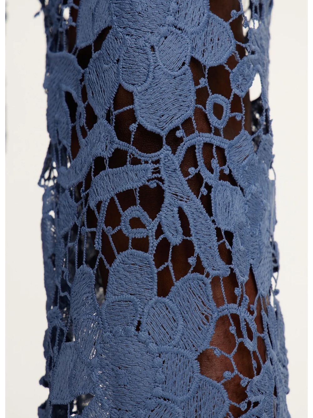 Women's Blue Straight-Leg Veda Jeans with Lace Panels - Picture 6 of 9